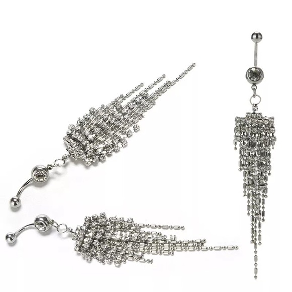 ❤️❤️❤️❤️❤️RHINESTONE BELLY RING - Picture 5 of 8